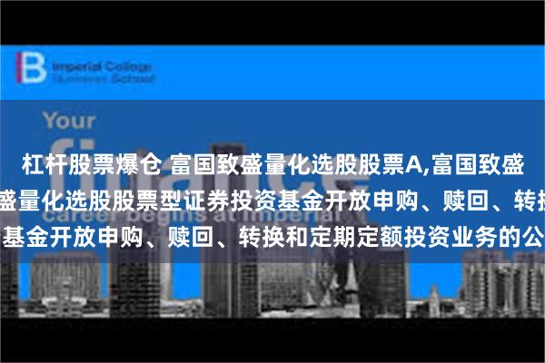杠杆股票爆仓 富国致盛量化选股股票A,富国致盛量化选股股票C: 富国致盛量化选股股票型证券投资基金开放申购、赎回、转换和定期定额投资业务的公告