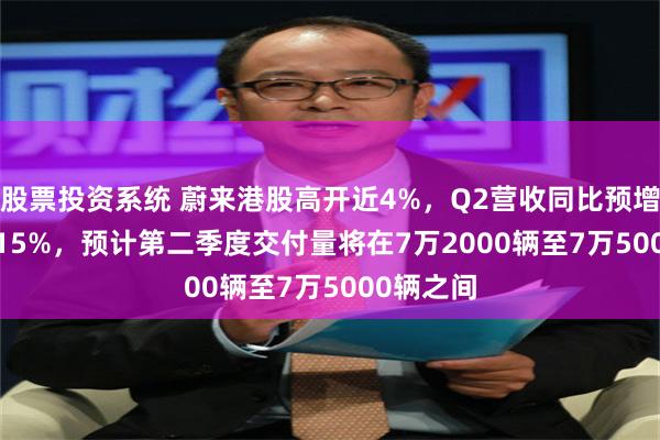 股票投资系统 蔚来港股高开近4%，Q2营收同比预增11.8%-15%，预计第二季度交付量将在7万2000辆至7万5000辆之间