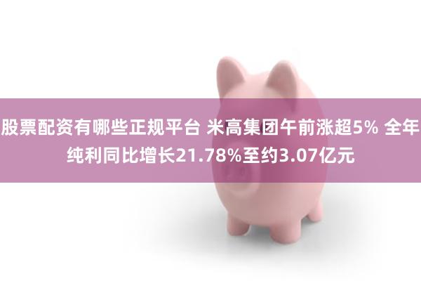 股票配资有哪些正规平台 米高集团午前涨超5% 全年纯利同比增长21.78%至约3.07亿元