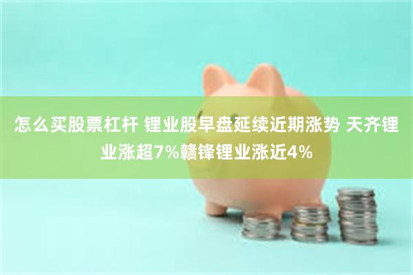 怎么买股票杠杆 锂业股早盘延续近期涨势 天齐锂业涨超7%赣锋锂业涨近4%