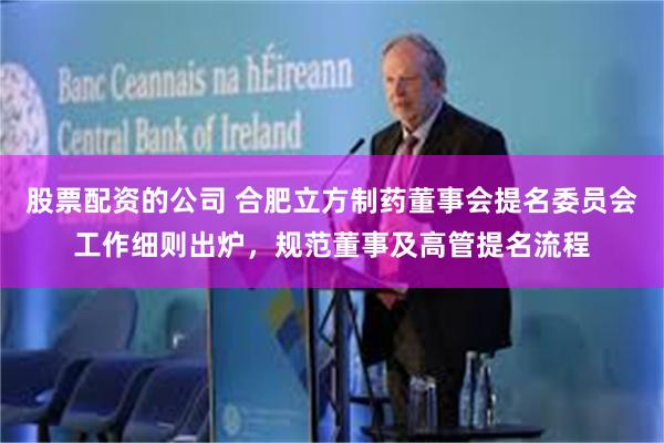股票配资的公司 合肥立方制药董事会提名委员会工作细则出炉，规范董事及高管提名流程