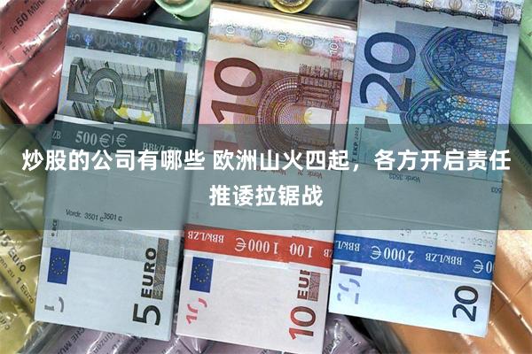炒股的公司有哪些 欧洲山火四起，各方开启责任推诿拉锯战