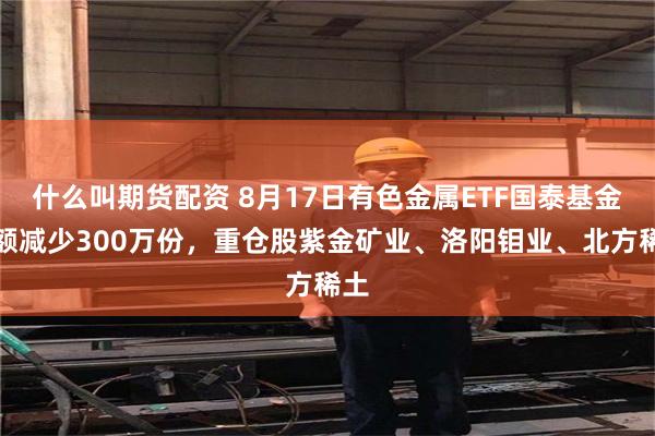 什么叫期货配资 8月17日有色金属ETF国泰基金份额减少300万份，重仓股紫金矿业、洛阳钼业、北方稀土