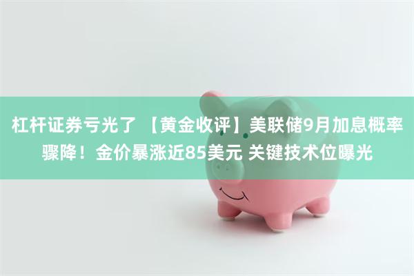 杠杆证券亏光了 【黄金收评】美联储9月加息概率骤降！金价暴涨近85美元 关键技术位曝光