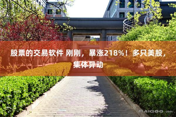 股票的交易软件 刚刚，暴涨218%！多只美股，集体异动
