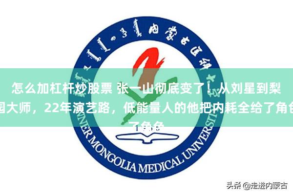 怎么加杠杆炒股票 张一山彻底变了！从刘星到梨园大师，22年演艺路，低能量人的他把内耗全给了角色