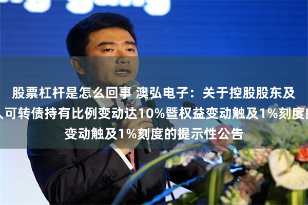 股票杠杆是怎么回事 澳弘电子：关于控股股东及其一致行动人可转债持有比例变动达10%暨权益变动触及1%刻度的提示性公告